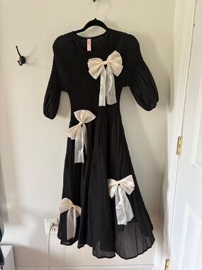 Black bow dress